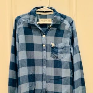 Abercrombie Blue Plaid Shirt